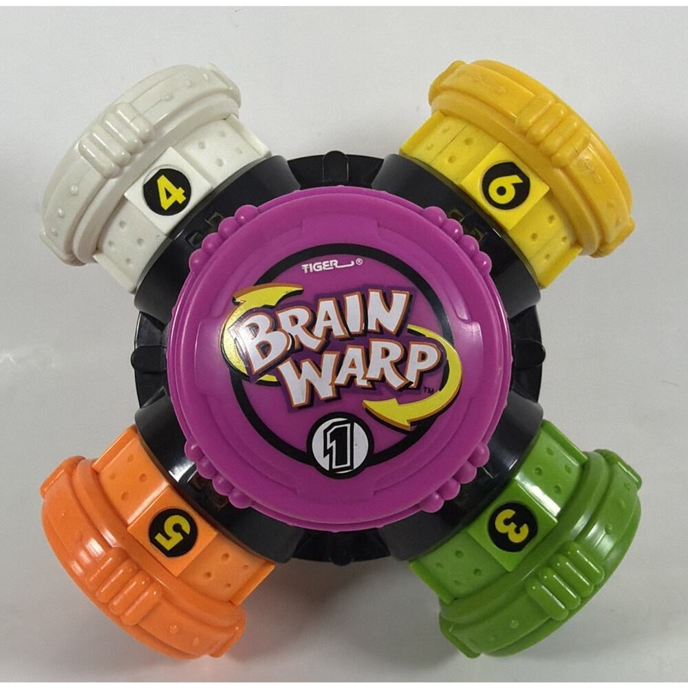 Vintage 2002 Tiger Electronics Brain Warp Handheld Talking Skills Game